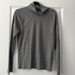 Heather grey mock turtleneck long sleeve
